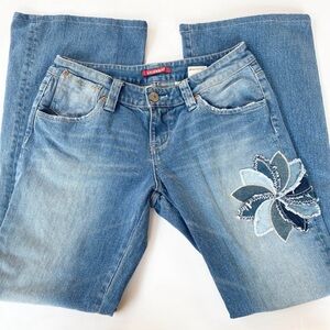 Flare Jeans with adorable flower detail